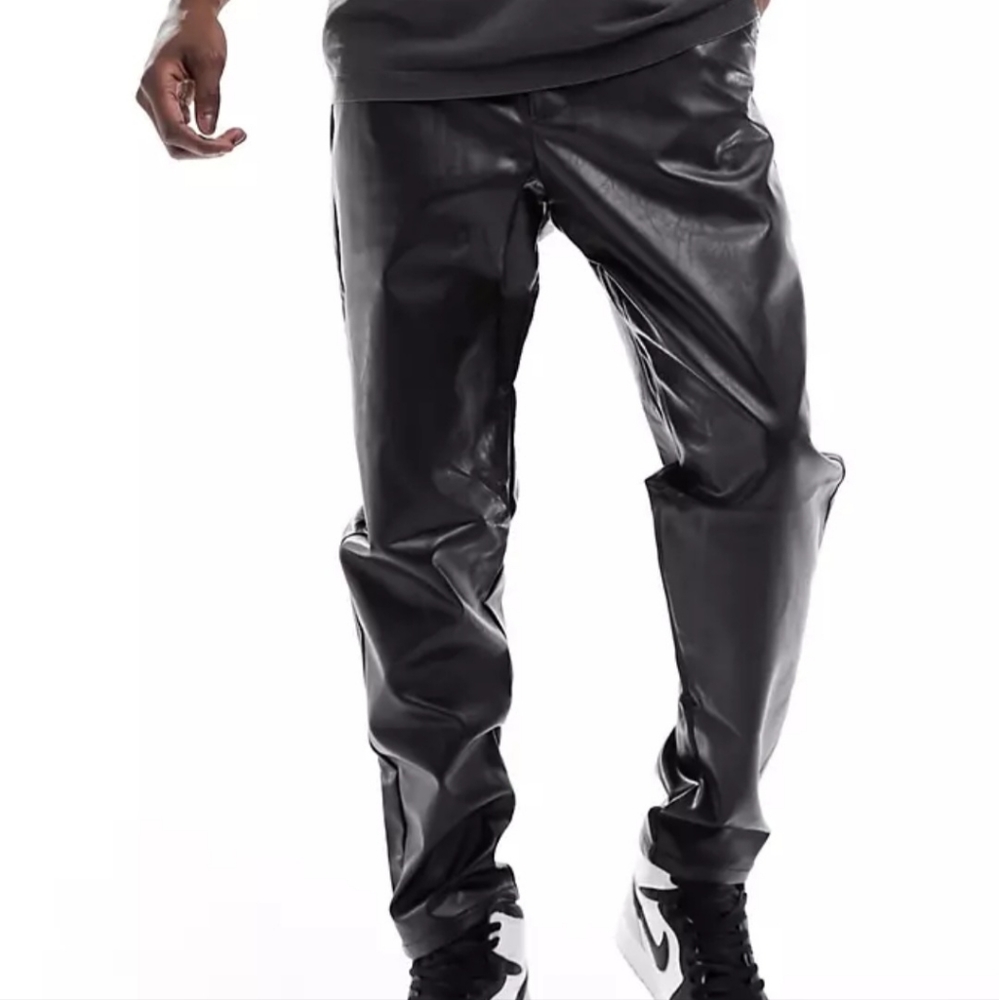 ASOS Tapered Faux Leather Pants